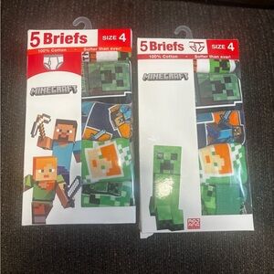 Minecraft Boys' Cotton Briefs Size 4